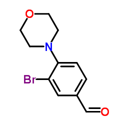 3-Bromo-4-(4-morpholinyl)benzaldehyde Structure