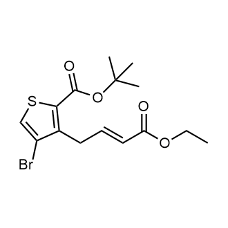 tert-Butyl(E)-4-bromo-3-(4-ethoxy-4-oxobut-2-en-1-yl)thiophene-2-carboxylate Structure