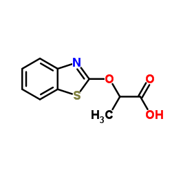 Propanoic acid, 2-(2-benzothiazolyloxy)- (9CI) structure