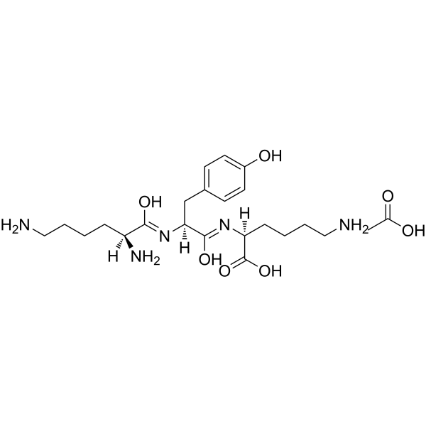 H-Lys-Tyr-Lys-OH Structure