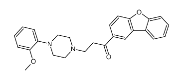 1-dibenzofuran-2-yl-3-[4-(2-methoxy-phenyl)-piperazin-1-yl]-propan-1-one结构式