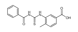 N-(benzoyl)-N'-(3-carboxy-6-methylphenyl)thiourea结构式