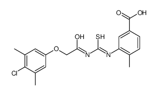 3-[[2-(4-chloro-3,5-dimethylphenoxy)acetyl]carbamothioylamino]-4-methylbenzoic acid结构式