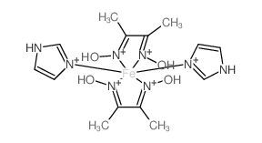 Iron,bis[[2,3-butanedione 2,3-di(oximato-kN)](1-)]bis(1H-imidazole-kN3)-, (OC-6-12)- structure