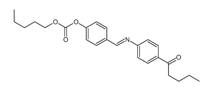 Carbonic acid 4-[[[4-(1-oxopentyl)phenyl]imino]methyl]phenyl=pentyl ester Structure