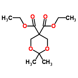 2,2-Dimethyl-[1,3]dioxane-5,5-dicarboxylic acid diethyl ester structure