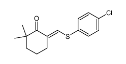 (E)-2-[(4-Chlorphenylthio)methylen]-6,6-dimethylcyclohexanon结构式