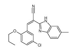 (Z)-3-(5-chloro-2-propoxyphenyl)-2-(6-methyl-1H-benzimidazol-2-yl)prop-2-enenitrile Structure