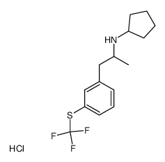 Cyclopentyl-[1-methyl-2-(3-trifluoromethylsulfanyl-phenyl)-ethyl]-amine; hydrochloride Structure