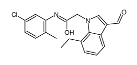 1H-Indole-1-acetamide,N-(5-chloro-2-methylphenyl)-7-ethyl-3-formyl-(9CI) Structure