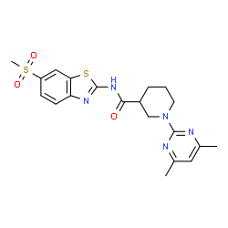 3-Piperidinecarboxamide,1-(4,6-dimethyl-2-pyrimidinyl)-N-[6-(methylsulfonyl)-2-benzothiazolyl]-(9CI) picture