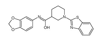 3-Piperidinecarboxamide,N-1,3-benzodioxol-5-yl-1-(2-benzothiazolyl)-(9CI)结构式