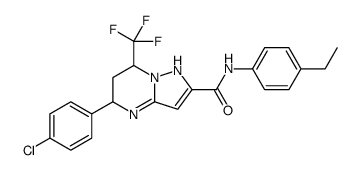 5-(4-chlorophenyl)-N-(4-ethylphenyl)-7-(trifluoromethyl)-1,5,6,7-tetrahydropyrazolo[1,5-a]pyrimidine-2-carboxamide结构式