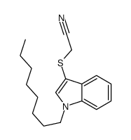 2-(1-octylindol-3-yl)sulfanylacetonitrile Structure