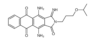 4,11-Diamino-3-imino-2-(3-isopropoxy-propyl)-2,3-dihydro-naphtho[2,3-f]isoindole-1,5,10-trione Structure