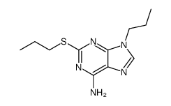 9-propyl-2-propylsulfanylpurin-6-amine结构式