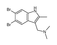 5,6-Dibromo-2-methylgramine Structure