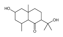 1(2H)-Naphthalenone,octahydro-6-hydroxy-2-(1-hydroxy-1-methylethyl)-4a,8-dimethyl-结构式