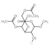 chloro-[4,5-diacetyloxy-6-(acetyloxymethyl)-2-methoxyoxan-3-yl]mercury结构式