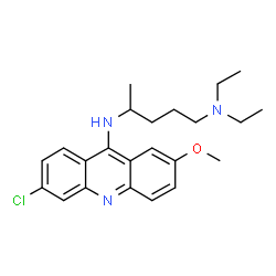 1,4-Pentanediamine, N4-(6-chloro-2-Methoxy-9-acridinyl)-N1,N1-diethyl-, (±)- structure