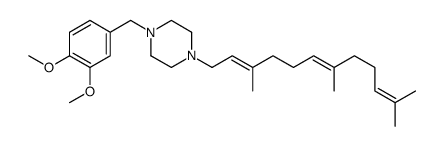 1-(3,4-Dimethoxybenzyl)-4-(3,7,11-trimethyl-2,6,10-dodecatrienyl)piperazine Structure