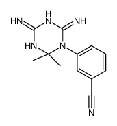 3-(4,6-diamino-2,2-dimethyl-1,3,5-triazin-1-yl)benzonitrile Structure