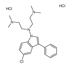 2-[(5-chloro-3-phenylindol-1-yl)-[2-(dimethylazaniumyl)ethyl]amino]ethyl-dimethylazanium,dichloride结构式