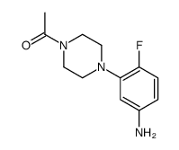 3-(4-ACETYL-PIPERAZIN-1-YL)-4-FLUOROANILINE structure