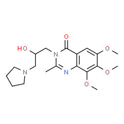 4(3H)-Quinazolinone,3-[2-hydroxy-3-(1-pyrrolidinyl)propyl]-6,7,8-trimethoxy-2-methyl- picture