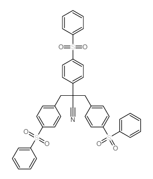 Propionitrile,2-[p-(phenylsulfonyl)benzyl]-2,3-bis[p-(phenylsulfonyl)phenyl]- (8CI) Structure