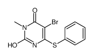 5-bromo-3-methyl-6-phenylsulfanyl-1H-pyrimidine-2,4-dione结构式