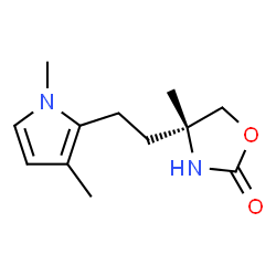 2-Oxazolidinone,4-[2-(1,3-dimethyl-1H-pyrrol-2-yl)ethyl]-4-methyl-,(4R)-(9CI)结构式