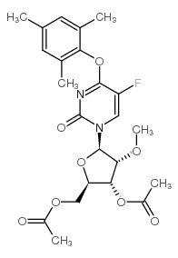 3',5'-di-o-acetyl-5-fluoro-2'-o-methyl-o4-(2,4,6-trimethylphenyl)uridine Structure