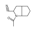 1-acetyl-3,3a,4,5,6,6a-hexahydro-2H-cyclopenta[b]pyrrole-2-carbonitrile Structure