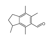 3,4,6,7-tetramethyl-2,3-dihydro-1H-indene-5-carbaldehyde结构式