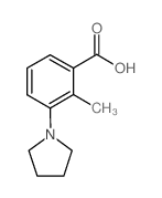 2-Methyl-3-pyrrolidin-1-yl-benzoic acid结构式