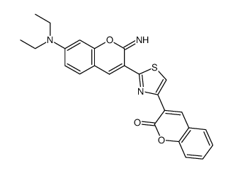 3-[2-(7-Diethylamino-2-imino-2H-chromen-3-yl)-thiazol-4-yl]-chromen-2-one结构式