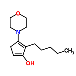 4-(4-Morpholinyl)-5-pentyl-1,4-cyclopentadien-1-ol结构式