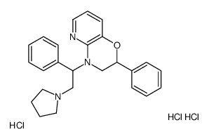 2-phenyl-4-(1-phenyl-2-pyrrolidin-1-ylethyl)-2,3-dihydropyrido[3,2-b][1,4]oxazine,trihydrochloride结构式