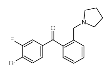 4'-BROMO-3'-FLUORO-2-PYRROLIDINOMETHYL BENZOPHENONE结构式