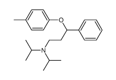 diisopropyl-(3-phenyl-3-p-toluyloxypropyl)amine Structure