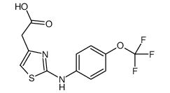 [2-(4-三氟甲氧基-苯基氨基)-噻唑-4-基]-乙酸结构式