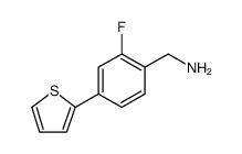 Benzenemethanamine, 2-fluoro-4-(2-thienyl) Structure