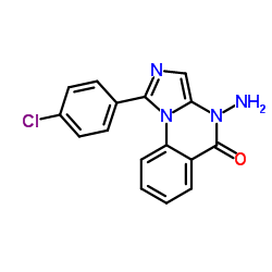 4-Amino-1-(4-chlorophenyl)imidazo[1,5-a]quinazolin-5(4H)-one结构式