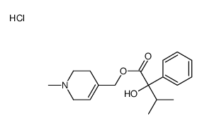 (1-methyl-5,6-dihydro-2H-pyridin-4-yl)methyl 2-hydroxy-3-methyl-2-phen yl-butanoate chloride structure