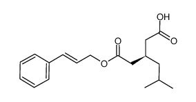 (-)-(R)-3-isobutyl-pentanedioic acid mono-(3-phenyl-allyl) ester Structure