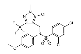 Benzenesulfonamide, 2,4-dichloro-N-[[5-chloro-1-methyl-3-(trifluoromethyl)-1H-pyrazol-4-yl]methyl]-N-(4-methoxyphenyl)结构式