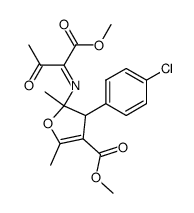 5-((Acetyl)(methoxycarbonyl)methylenamino)-4-(4-chlorphenyl)-4,5-dihydro-2,5-dimethyl-3-furancarbonsaeure-methylester Structure