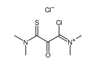 (1-Chloro-2-dimethylthiocarbamoyl-2-oxo-ethylidene)-dimethyl-ammonium; chloride结构式