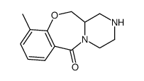 10-methyl-1,2,3,4,12,12a-hexahydro-6H-pyrazino[2,1-c][1,4]benzoxazepin-6-one结构式